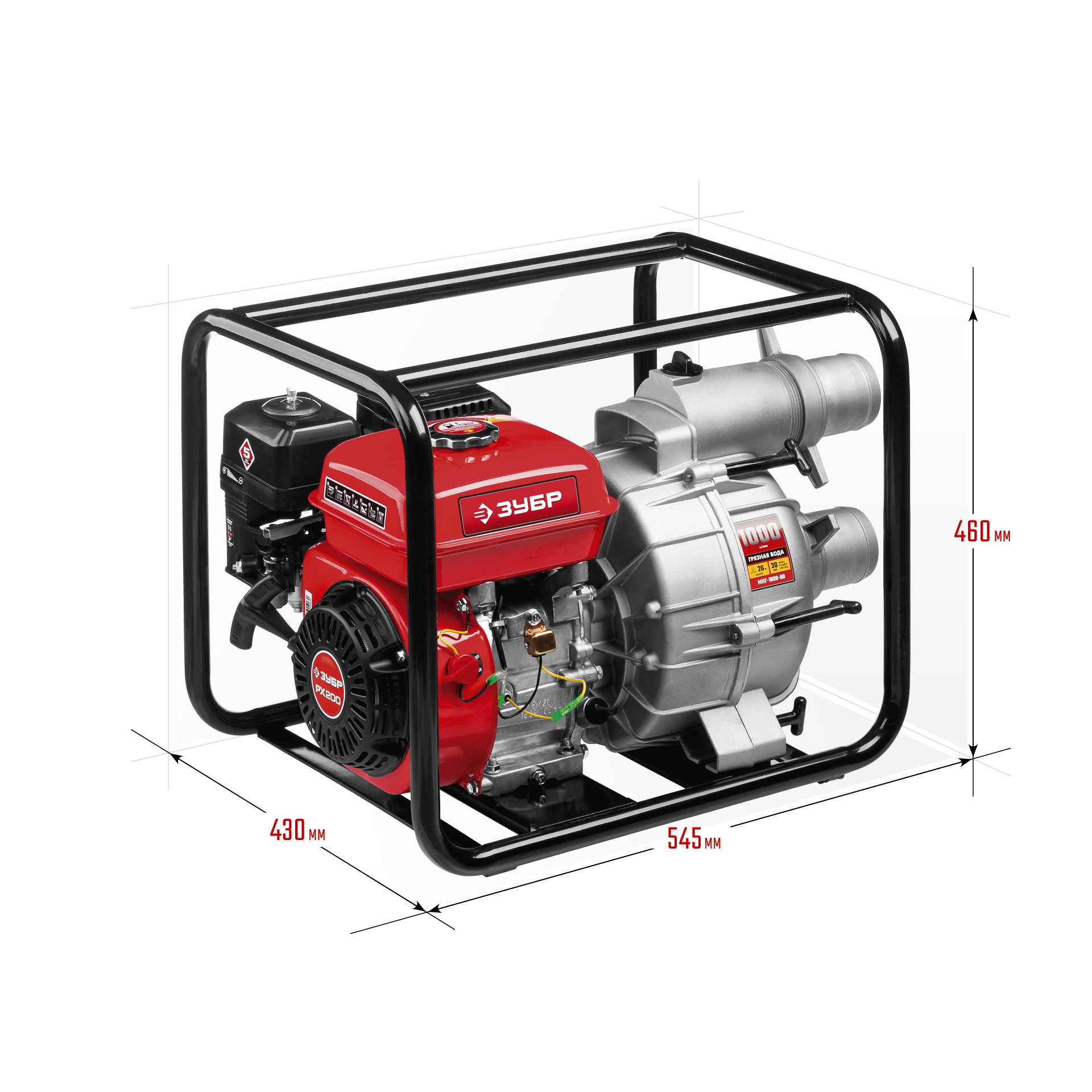 Мотопомпа бензиновая МПГ-1000-80